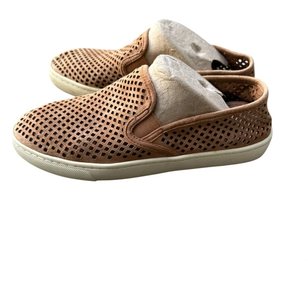 Tory Burch Tan Perforated Slip-On Shoes size 7.5